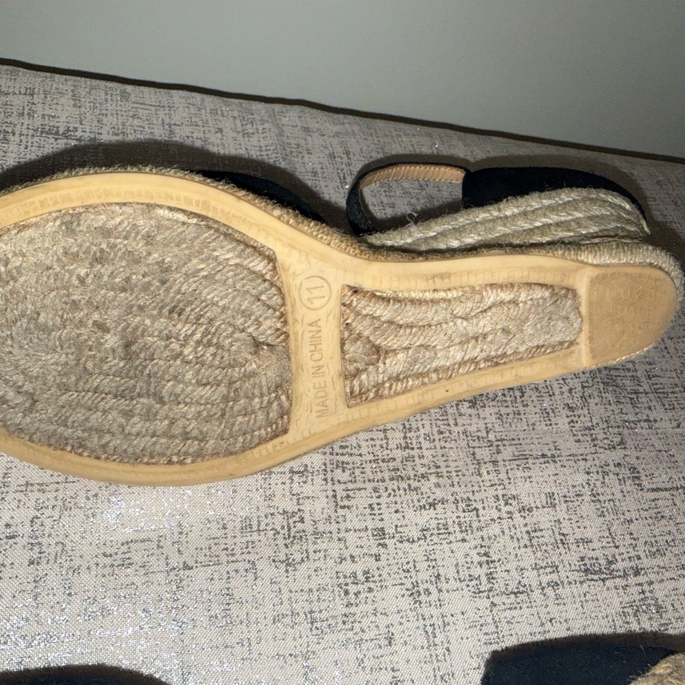 Talbots Black Espadrille Women's Shoes - Picture 3 of 16